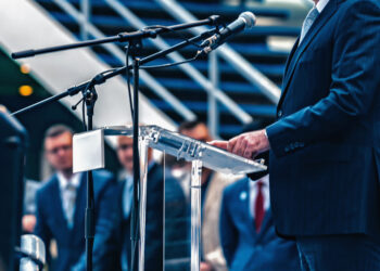 male speaker on the stage