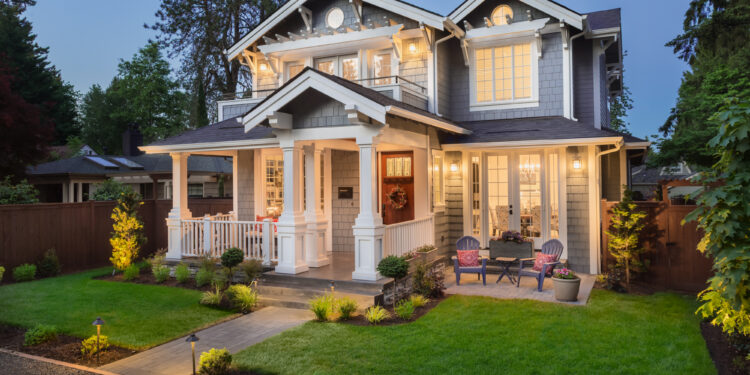 Here's How Much You Need To Buy a House In Gilroy beautiful home exterior at night