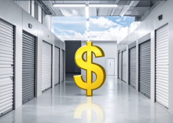 firefly make a news blog post thumbnail on self storage facilities, add a dollar sign or som 416009