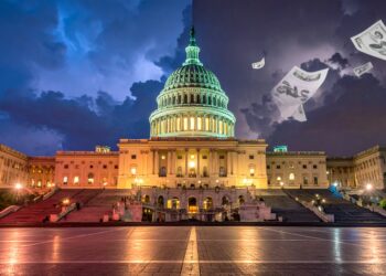 firefly create a high quality thumbnail showing the u.s. capitol at night with glowing lights 534285