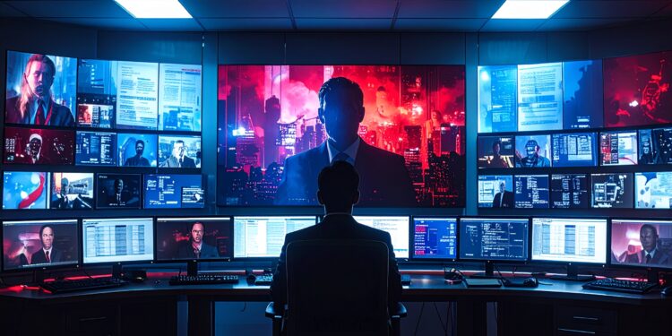 firefly “dramatic editorial style collage with a dark newsroom aesthetic jeffrey epstein’s s 472544