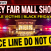 firefly gemini flash breaking news thumbnail of valley fair mall shooting. dramatic mall exterior at night 66172