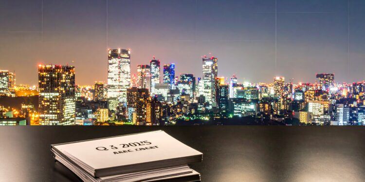 firefly ultra realistic magazine thumbnail showing a nighttime aerial shot of the tokyo skyli 172416