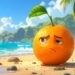firefly sad orange, it should be in a beach, closely resembeling hawai, orange should be a ca 421568