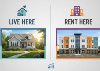 firefly clean split screen graphic showing one home labeled “live here” and the other side la 841714