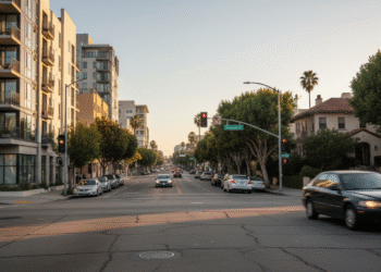 firefly gemini flash a hyper realistic street level photo of a busy california city block with new mid ris 775402