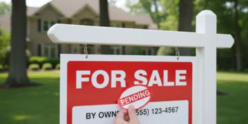 firefly gemini flash closeup of a “for sale” sign with a pending sticker being added, shallow depth of fie 841714