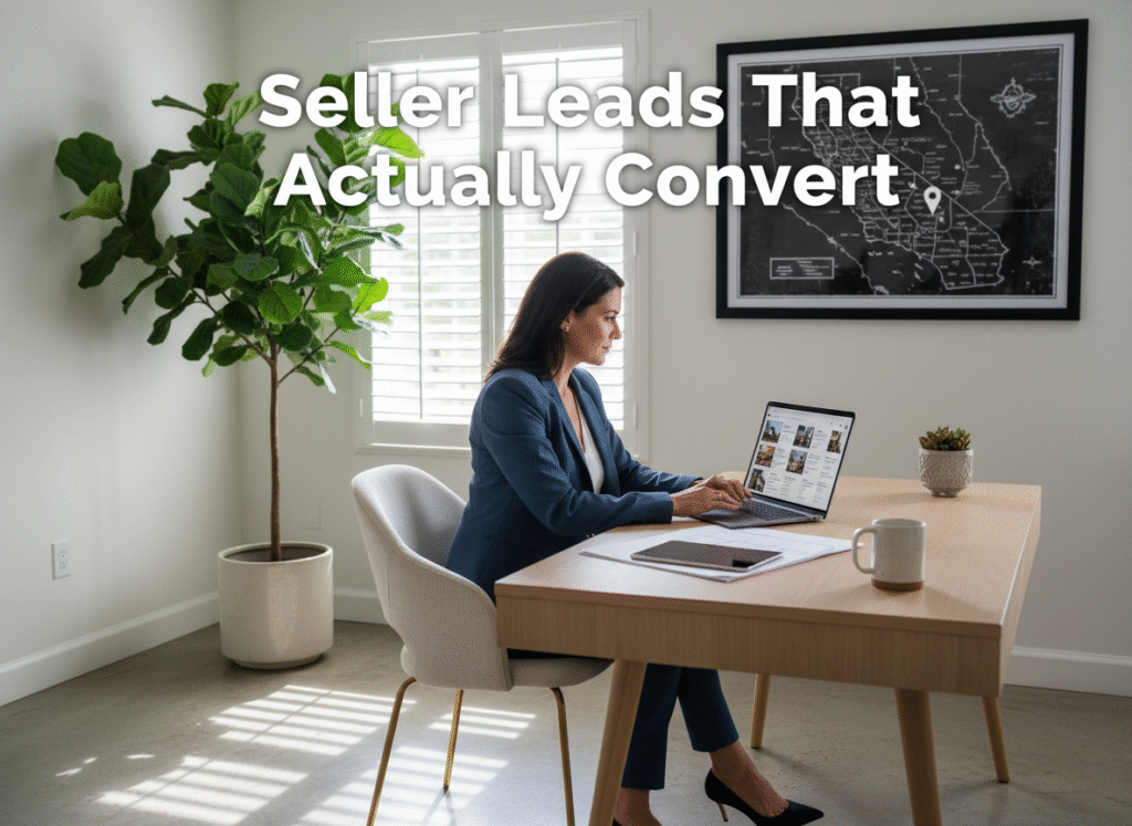 firefly gemini flash create a realistic eye level scene of a real estate agent reviewing listings on a lap 352955