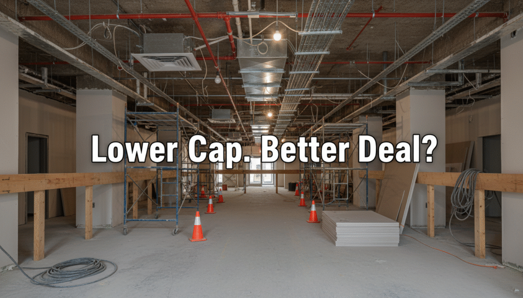 firefly gemini flash ground level photo of a mid rise apartment building lobby under renovation with expos 854450