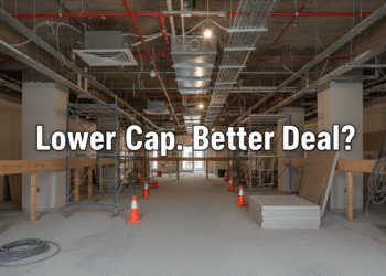 firefly gemini flash ground level photo of a mid rise apartment building lobby under renovation with expos 854450