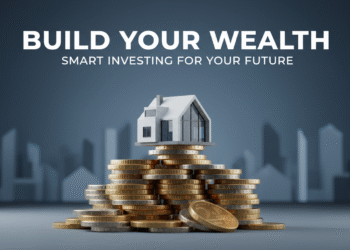 firefly gemini flash modern clean thumbnail showing a small house placed on top of stacked coins, soft stu 841714