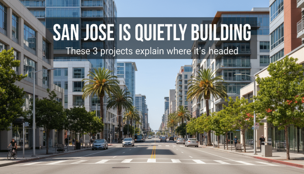 firefly gemini flash street level urban scene in san jose california, modern city street with mixed reside 722566