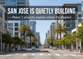 firefly gemini flash street level urban scene in san jose california, modern city street with mixed reside 722566