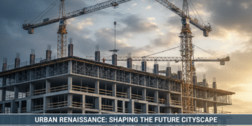 firefly gemini flash text included graphic showing a partially built mixed use development with cranes and 537013